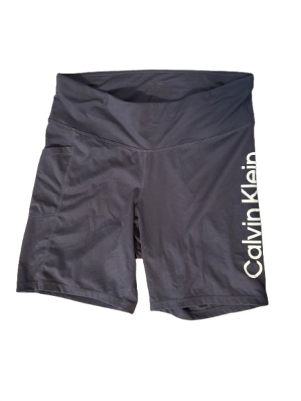 Calvin Klein Navy Blue High-Rise Bike Shorts with Side Logo and Pocket-Size XXL